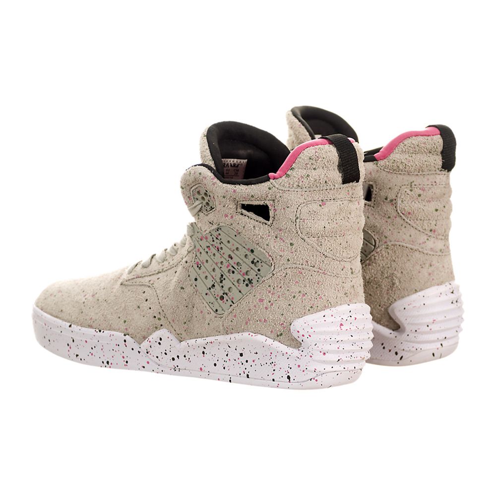 Baskets Montantes Supra SkyTop IV Kaki Grey/Speckle-White Femme | PZI-46401511